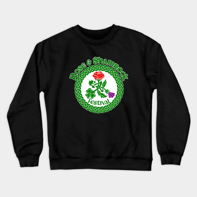 Rose and Shamrock Festival Logo Crewneck Sweatshirt by roseandshamrock